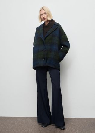 Mango Cappotto quadri oversize navy - Donna - S - MANGO