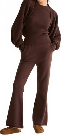 Crescent Trish Bolero Three-Piece Lounge Set In Dark Brown
