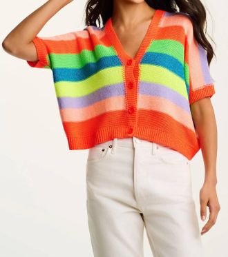 Lisa Todd Womens Luminosa Striped Sweater In Multi