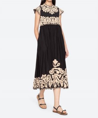 Sea New York Alexandra Midi Dress In Black