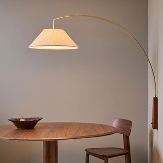 AM.PM Gelede wandlamp in gebeitst eiken en linnen, NESTWOOD