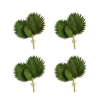 OEM 12 Piezas De Hojas De Palma Artificiales De Pl&aacute;stico Verde, Ramo De Plantas Artificiales, Hojas De Simulaci&oacute;n, Arreglo Floral Para Decoraci&oacute;n Del Hoga