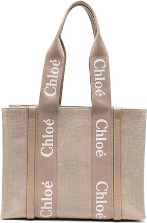 Chloé Borsa tote Woody media - Toni neutri