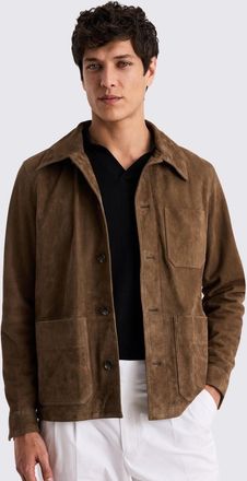 Moss Taupe Suede Shacket