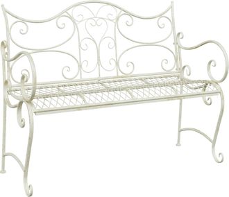 vidaXL Banco De Jard&iacute;n 2-n&uacute;mero De Plazas 114 X 56,5 X 90 Cm Acero Vidaxl