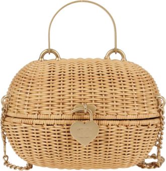 Chanel Heart Padlock Wicker Bag