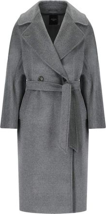 Max Mara Resina Grey Belted Coat