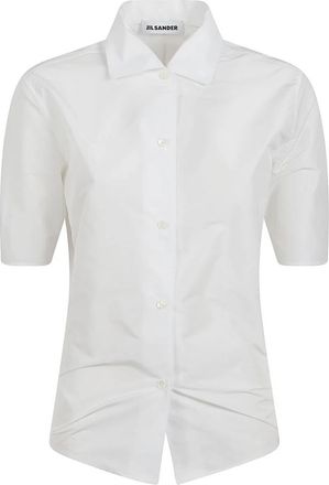 Jil Sander Shirts - Dames - Overhemden - Wit - L - Leer - Overhemden