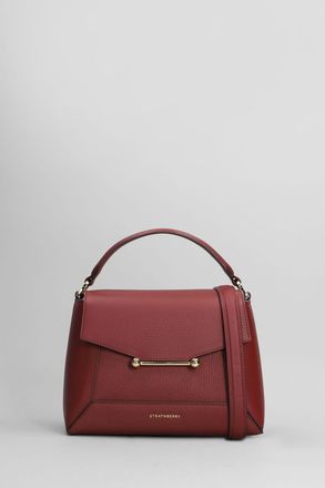 Strathberry Mosaic Shoulder Bag In Bordeaux Leather