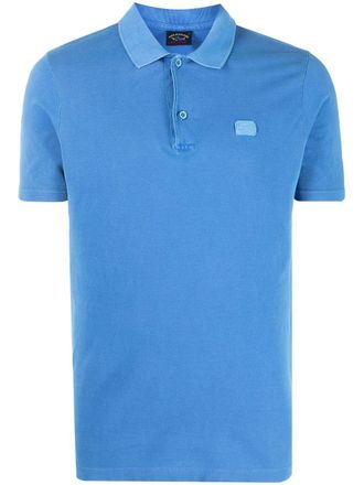 Paul & Shark embroidered-logo polo shirt - men - Cotton - S - Blue