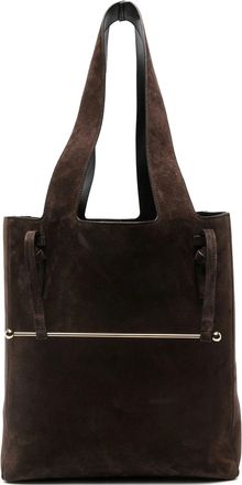 Strathberry Melody Tote Suede Suede Chocolate