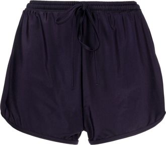 Duskii elasticated-drawstring swim shorts - women - Polyester/Spandex/Elastane/Spandex/Elastane/Recycled Polyester - S - Purple