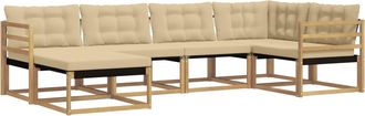 vidaXL Conjunto De Sof&aacute;s De Exterior 6 Uds. Y Beige Vidaxl