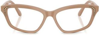Swarovski 54mm Irregular Optical Glasses in Beige at Nordstrom