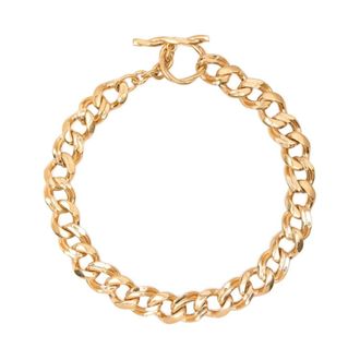 Saint Laurent Chain Choker in Metal - female - Saint Laurent - Necklaces - Yellow - ONE SIZE - Accessories