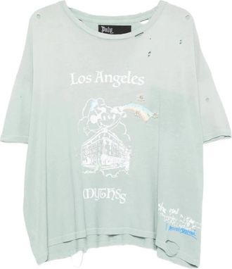Paly Hollywood T-shirt - Heren - T-shirts - Groen - M - Katoen - Tops