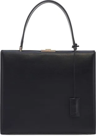 Tom Ford Grained Leather Top Handle Bag in 1N001 Black at Nordstrom