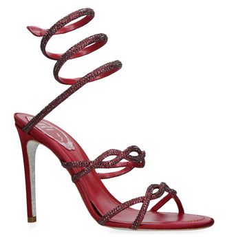 Rene Caovilla Ren&eacute; Caovilla Embellished Cleo Sandals 105 Size 39.5