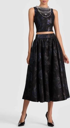Alice & Olivia Nilda Volumonus Skirt In Black