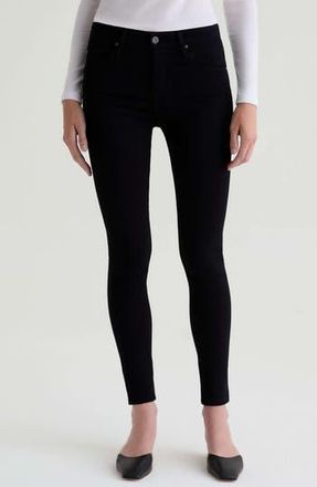 AG - Adriano Goldschmied Farrah Mid Rise Ankle Skinny Jeans in Super Black at Nordstrom Rack, Size 23