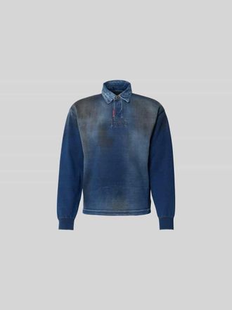 Dsquared2 Regular Fit Poloshirt in Denim-Optik in Marine, Gr&ouml;&szlig;e XL