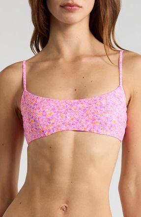 Kulani Kinis Hidden Underwire Crop Bikini Top in Gelato Bloom at Nordstrom, Size X-Large