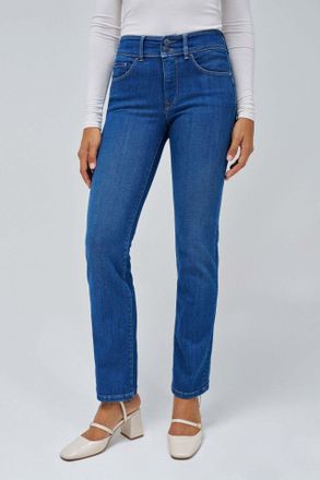 Salsa Straight-Jeans SALSA Salsa Jeans Jeans Secret Straight Medium Wash, Damen, Gr. 26, L&auml;nge 32, blau, Obermaterial: 97% Baumwolle CO. 3% Elasthan EL., Je