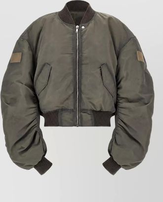 Rick Owens nylon satin oversized bomber jacket