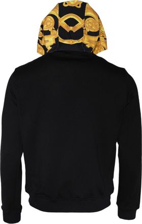 Versace Mens Black Medusa Print Cotton Full Zip Hoodiesweatshirt Sweater Clothing
