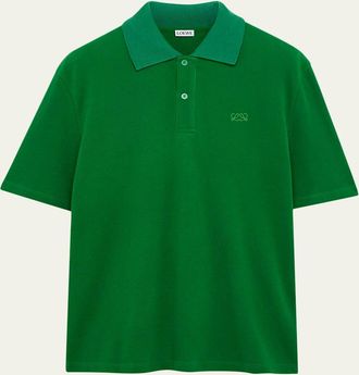 Loewe Mens Cotton Pique Polo Shirt