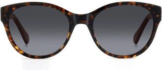 Kate Spade New York jonnie 53mm cat eye sunglasses in Havana/dark Grey Sf at Nordstrom