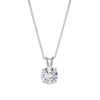 LuvMyJewelry Lucent 14K Gold Round Lab Grown Diamond Pendant - 2 Ct in 14K White Gold at Nordstrom