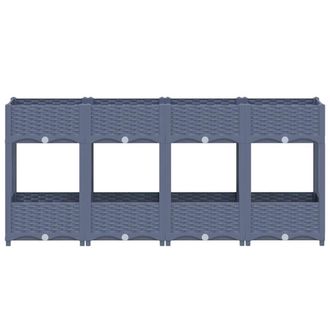 Berkfield Home Raised Bed 160x40x71 cm Polypropylene in Grey | Size: 160 x 40 x 71 cm