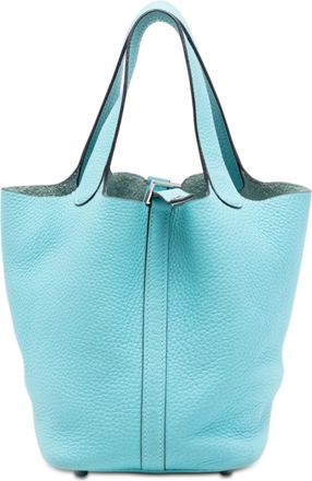 Herm&egrave;s Clemence Blue Picotin Lock 18