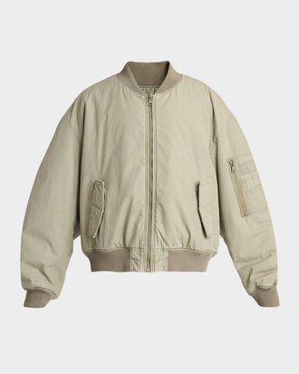 Balmain Men & apos;s Embroidered-Pocket Bomber Jacket