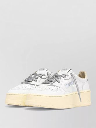 Autry low platform sneakers contrast sole perforated toe