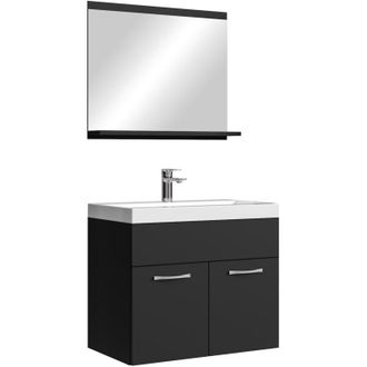 Badplaats Mobile da bagno Montreal 02 60cm Nero Opaco - armadio mobiletto lavabo