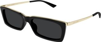 Saint Laurent Unisex Black Rectangular Sunglasses SL766 001