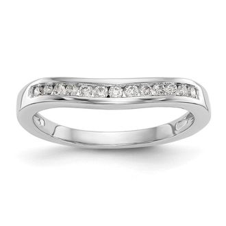 Diamond2Deal 14k Gold Lab Grown Diamond Wedding Band Ring 1/5Ct Clarity- VS Color- G-H