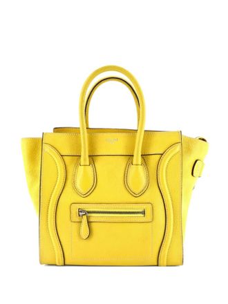 Celine Luggage Bag Grainy Leather Micro tote bag - Geel