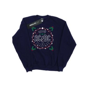 AC/DC AC/DC Heren Kerstmis Cirkel Sweatshirt (Marineblauw)