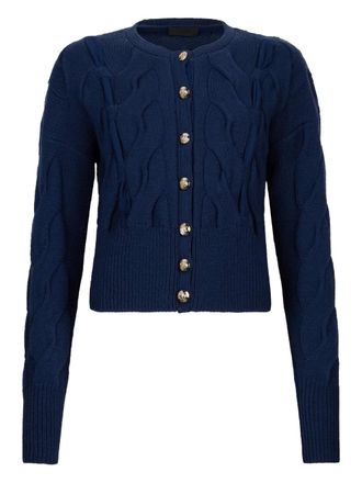 Liu Jo Cardigan a trecce con bottoni - Blu