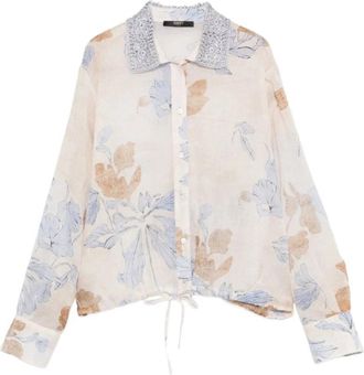 Seventy Lyocell-Ramia Shirt - Dames - Overhemden - Beige - 2XS - Overhemden