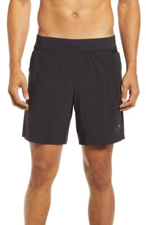 Brooks Brooks Sherpa 2-In-1 Shorts Mens Black Elastic Waist Brief Lined DSGL1036
