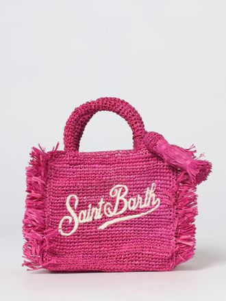 MC2 Saint Barth Borsa a mano Vanity da bambina in rafia con nappe