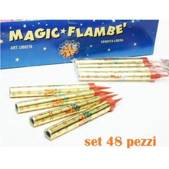 Trade Shop Trade Shop - Set 48 Candeline Scintilla Magic Flamb&egrave; Candela Pirotecnica Compleanno Festa