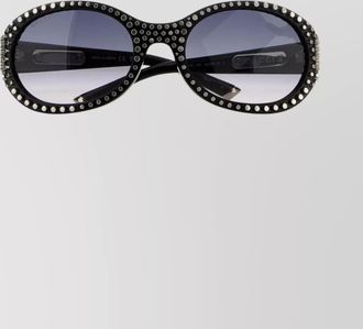 Gucci stylish oval sunglasses embellished frame