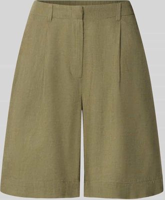 Vero Moda Comfort Fit Shorts aus Baumwoll-Leinen-Mix Modell CAIA in Oliv, Gr&ouml;&szlig;e XS
