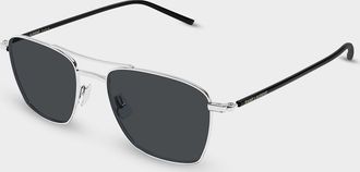 Saint Laurent Men & apos;s SL 866-002 Metal Square Sunglasses