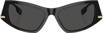 Burberry donkergrijze lens zwarte zonnebril